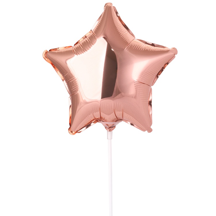 FlexMetal (9" -23см) ЗВЕЗДА Металлик Rose Gold, 5 шт/уп