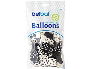 Belbal Шелк паст 14" Горошек арт чер-бел, 25 шт