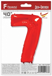 FlexMetal Цифра 7 Red, 1 шт