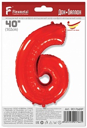 FlexMetal Цифра 6 Red, 1 шт