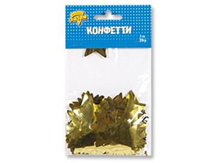 Конфетти Звезды фольг золото 3см 20гр/G