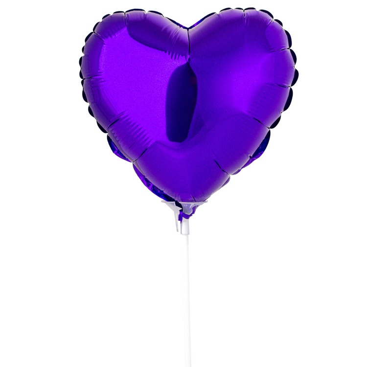 FlexMetal (9" -23см) СЕРДЦЕ Металлик Violet, 5 шт/уп