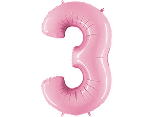 Grabo ЦИФРА 3 40" Пастель Pink, 1 шт