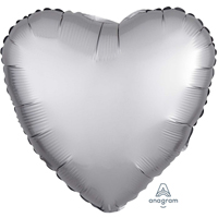 Anagram (18" -46см) СЕРДЦЕ  Сатин Platinum