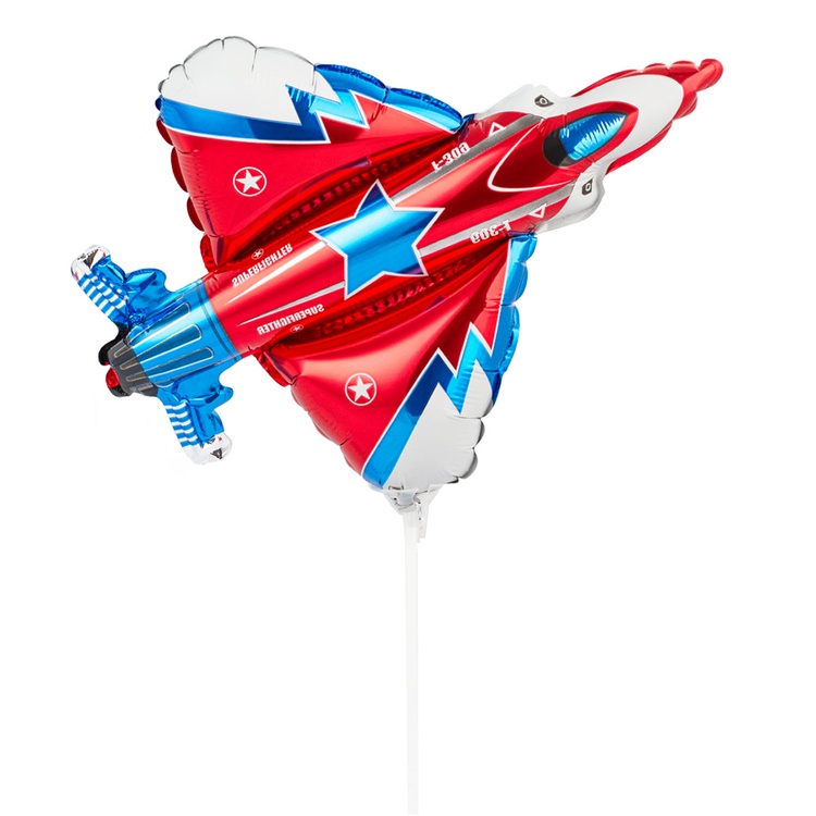 FlexMetal (14" -36см) м/ф Истребитель красный, 5 шт/уп