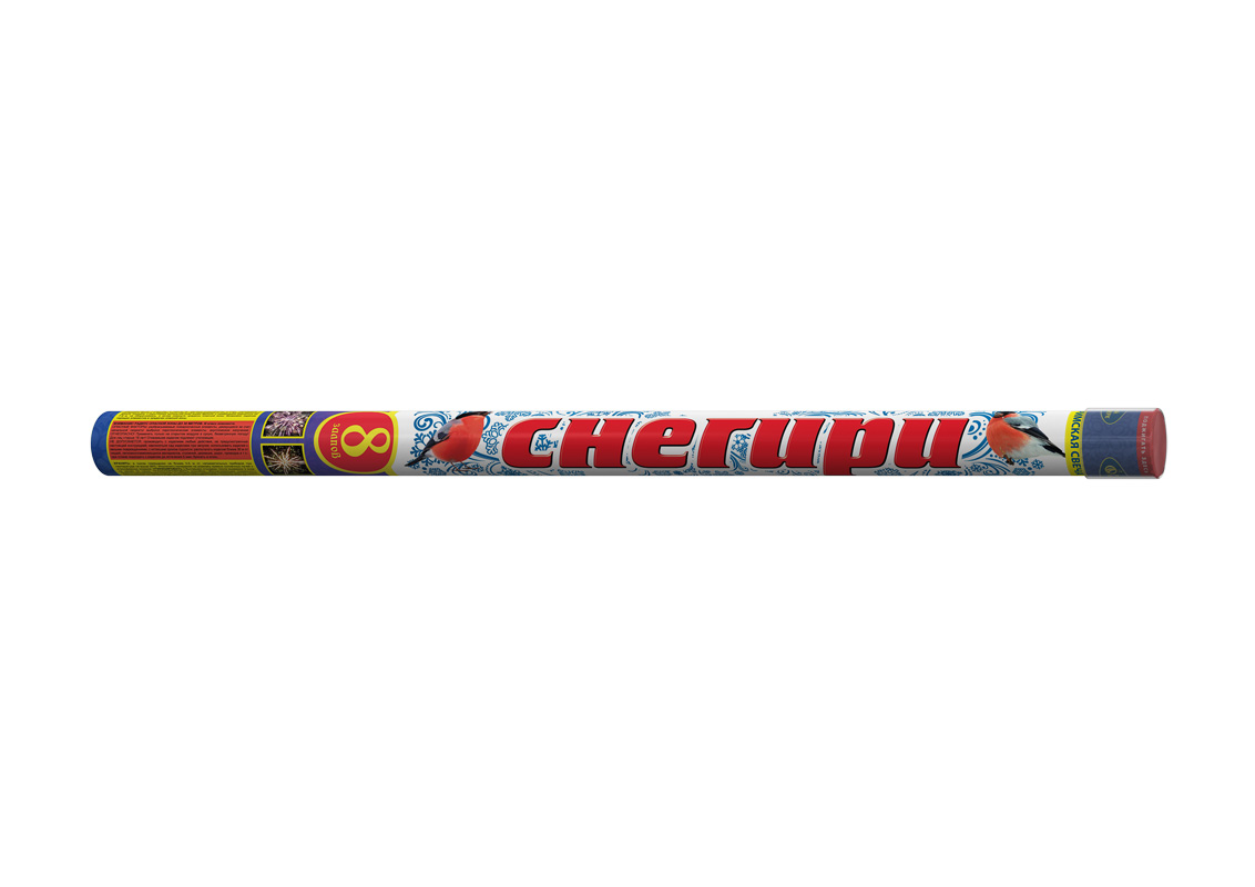 Римская свеча Снегири 1,5"x8