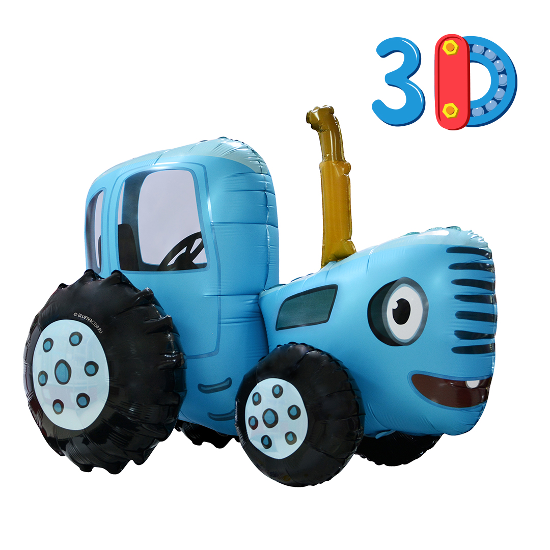 Falali (28''/71 см) 3D Фигура, Синий Трактор, 1 шт. в уп.
