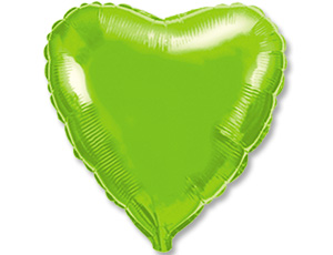 FlexMetal Б/РИС 18" СЕРДЦЕ Металлик Lime Green