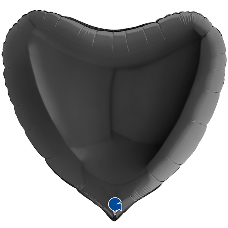 Grabo (36" -92см) СЕРДЦЕ  Пастель Black, 1 шт/уп