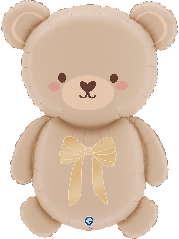 Grabo Шар (32''/81 см) Фигура, Мишка с бантиком, 1 шт. в уп.