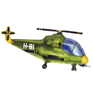 FlexMetal (17" -43см) м/ф Вертолет зеленый, 5 шт/уп