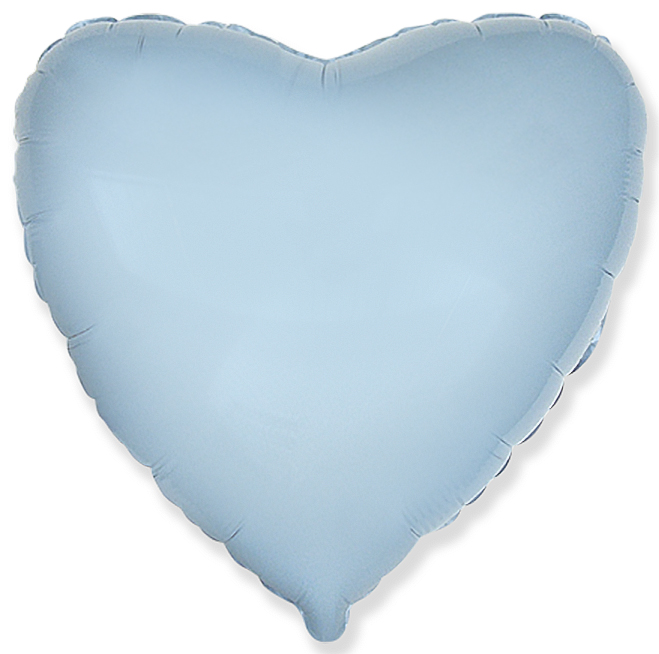 FlexMetal (9" -23см) СЕРДЦЕ Пастель Blue, 5 шт/уп