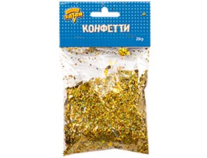 Конфетти Микс голограф золото 20гр/G