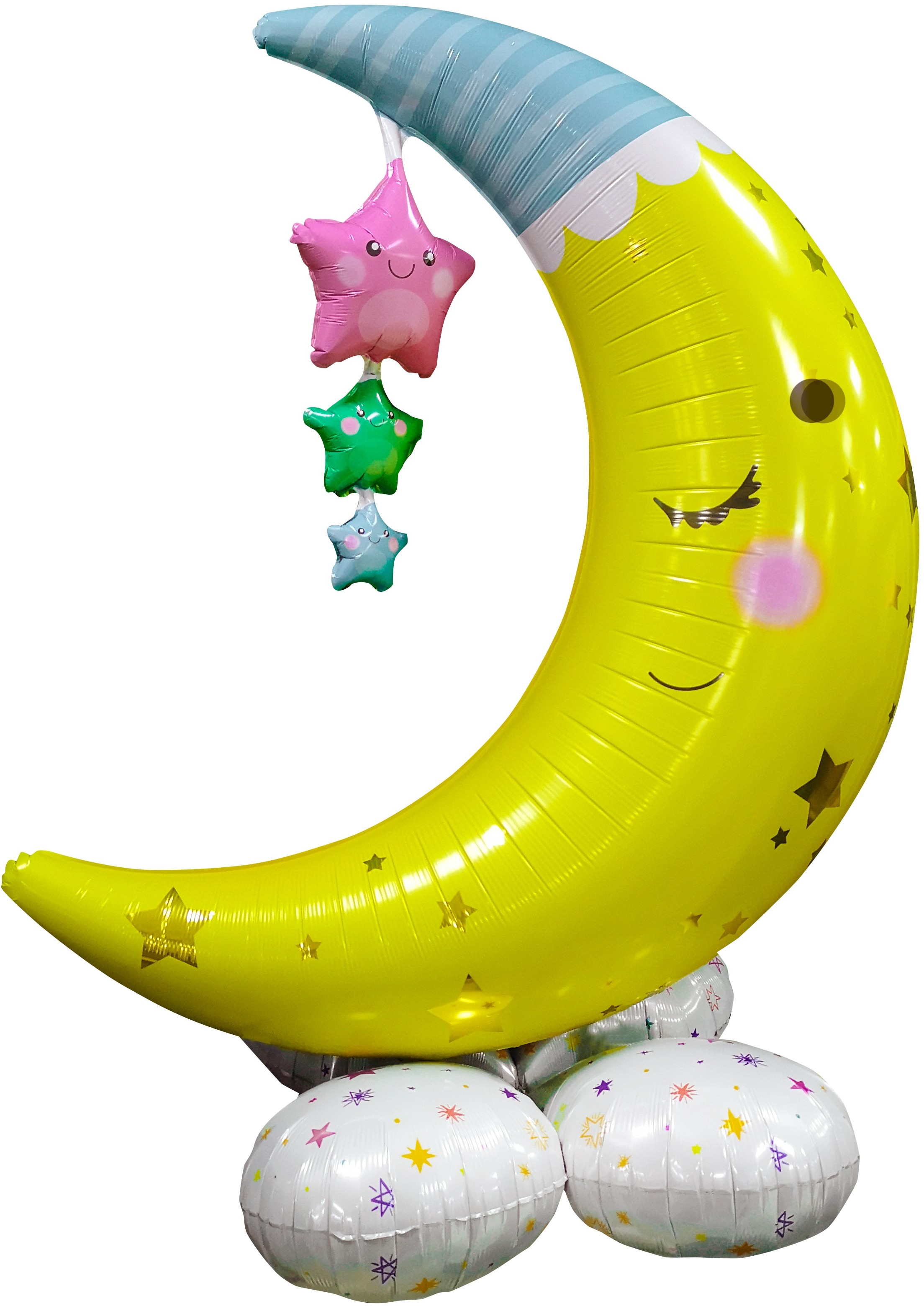 Falali (50''/127 см) 3D Фигура Месяц на подставке, 1 шт. в уп.