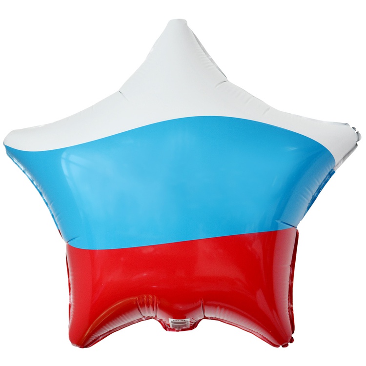 К 18" Триколор Звезда, 1 шт/уп