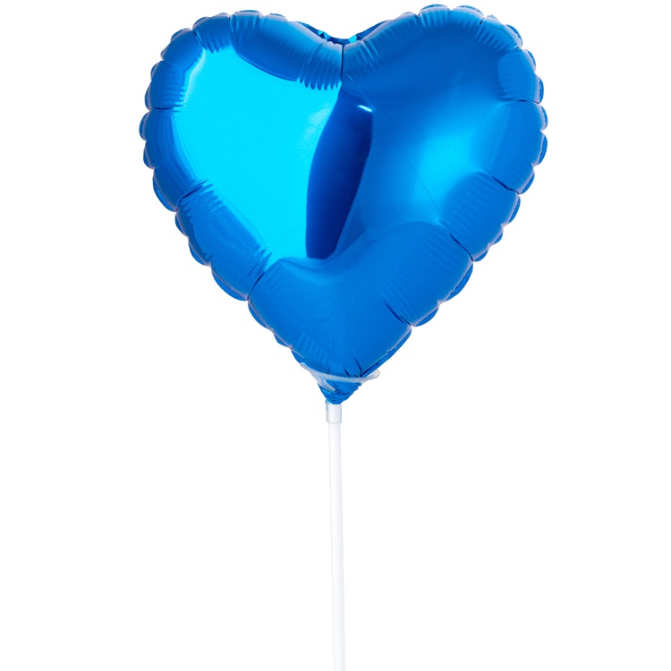 FlexMetal (9" -23см) СЕРДЦЕ Металлик Blue, 5 шт/уп