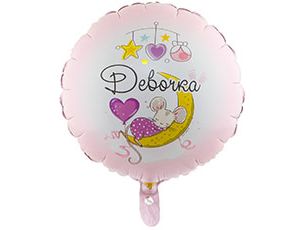 К 18" РУС ДЕВОЧКА С рождением, 1 шт в уп