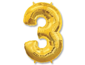 FlexMetal ЦИФРА 3 Gold, 1 шт