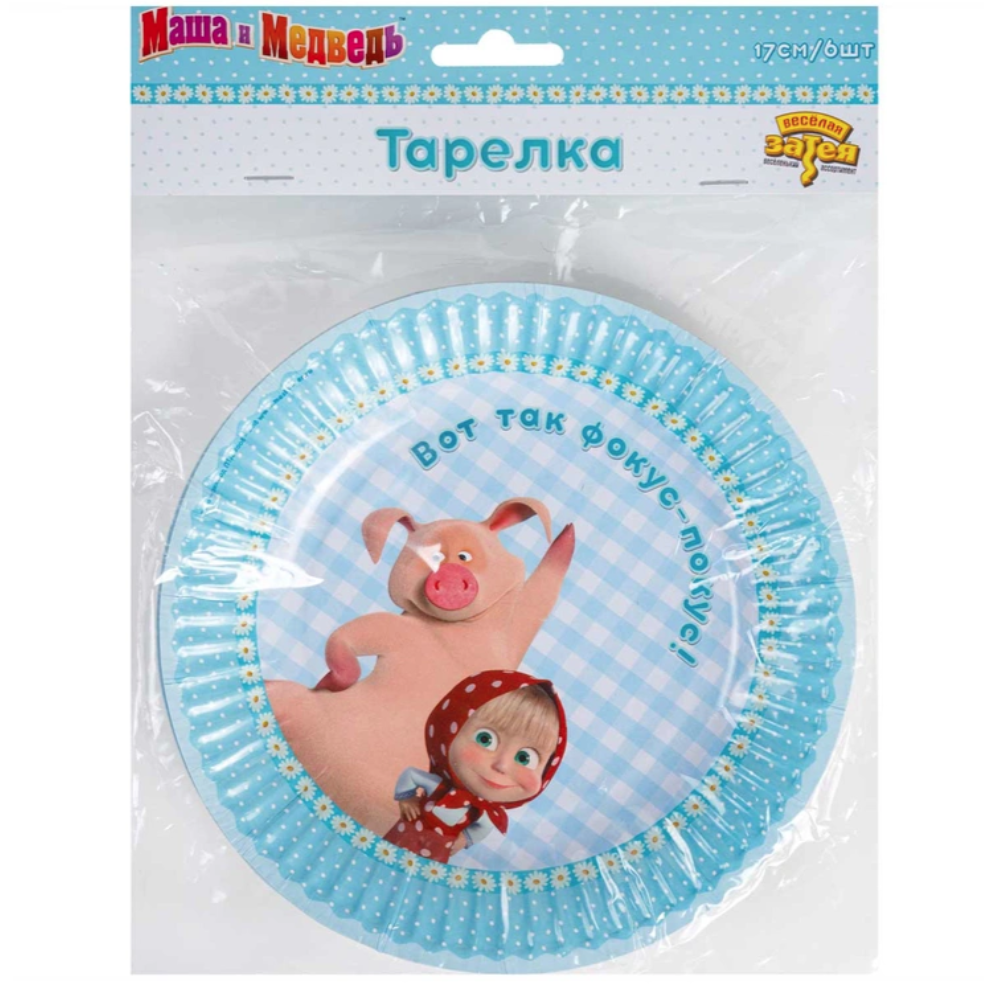 Тарелка бум Маша и Медв Ромаш 17см 6шт/G