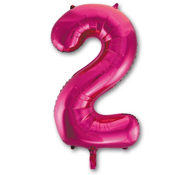 Китай ЦИФРА 2 40" Fuchsia, 1 шт
