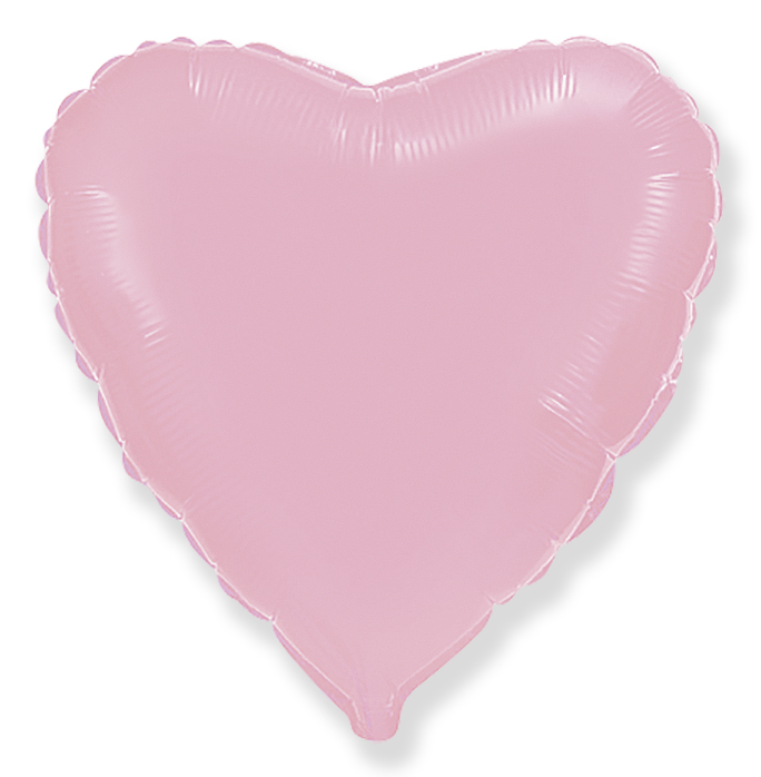 FlexMetal (9" -23см) СЕРДЦЕ Пастель Pink, 5 шт/уп