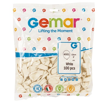 Gemar 5"/01 пастель белый 100 шт