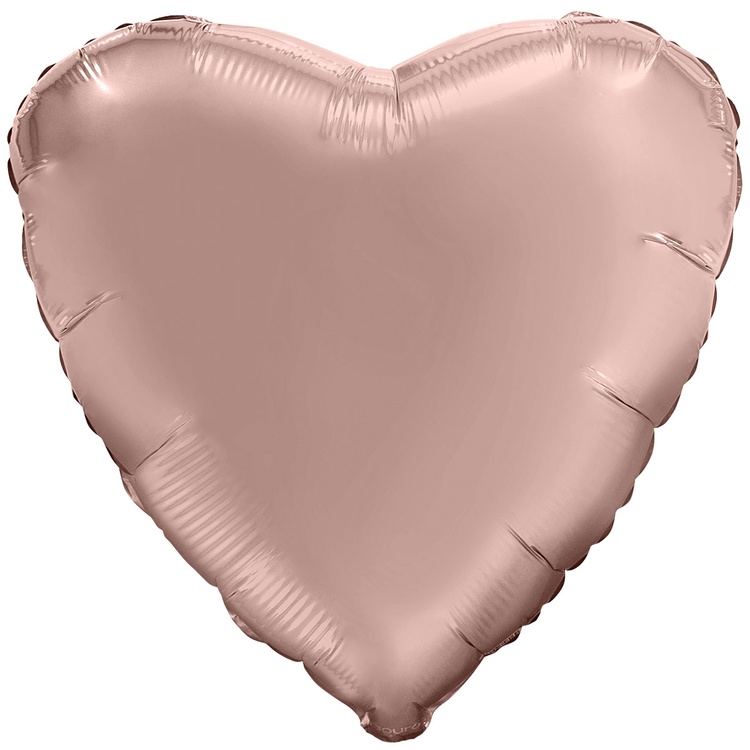 Agura (30" -76см) СЕРДЦЕ  Металлик Rose Gold, 1 шт/уп