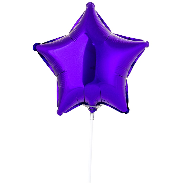 FlexMetal (9" -23см) ЗВЕЗДА Металлик Violet, 5 шт/уп