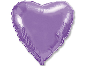 FlexMetal (18" -46см) СЕРДЦЕ Металлик Lilac