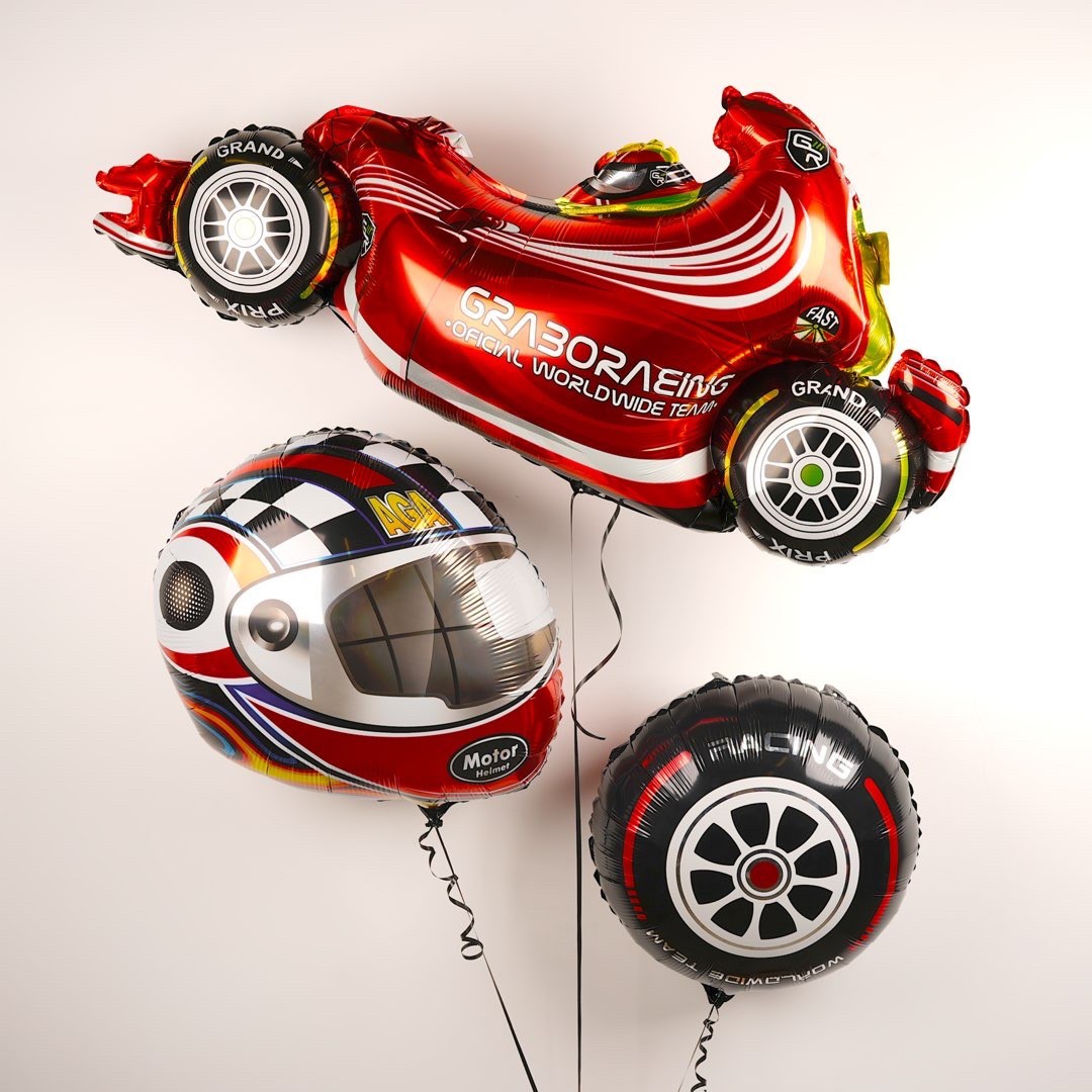 Falali (43" -110см) Фигура, Гоночный автомобиль, Формула 1, Красный, 1 шт/уп.