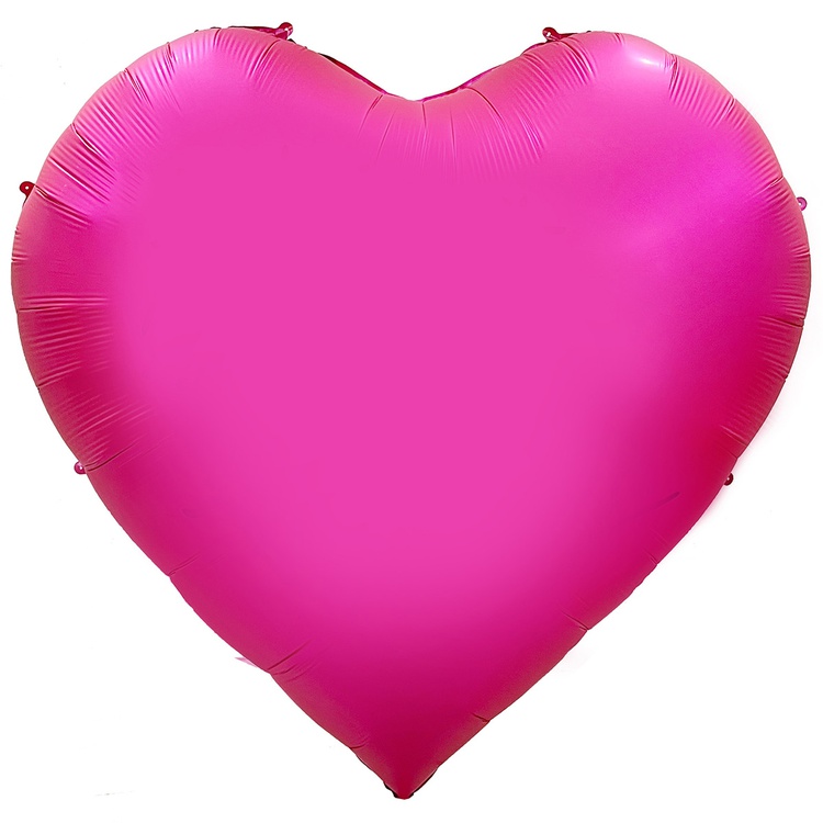 К ФИГУРА (63"-160 см) СЕРДЦЕ Сатин Fuchsia, 1 шт/уп