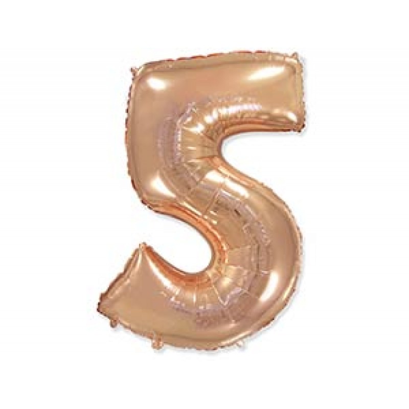 FlexMetal ЦИФРА 5 Rose Gold, 1 шт