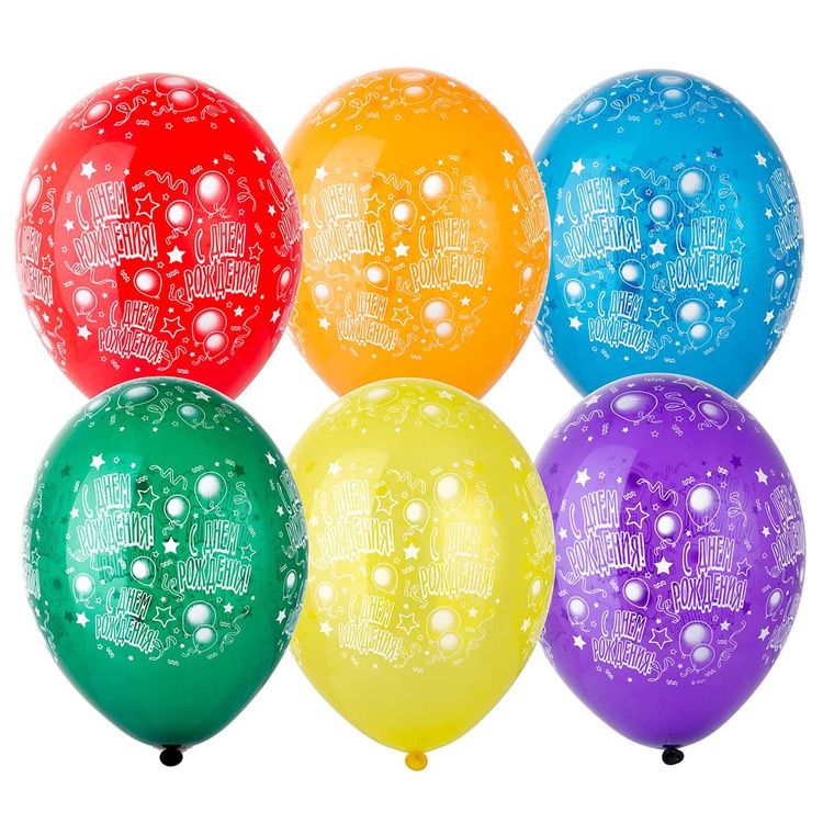 Belball Шелк крист 14" С ДР Шары, 25 шт