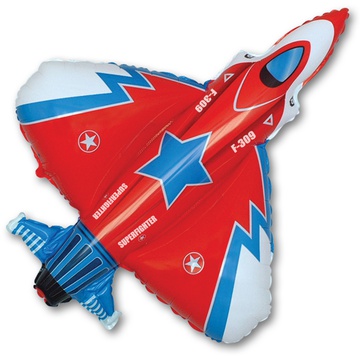 FlexMetal (14" -36см) м/ф Истребитель красный, 5 шт/уп