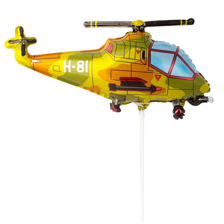 FlexMetal (17" -43см) м/ф Вертолет милитари, 5 шт/уп