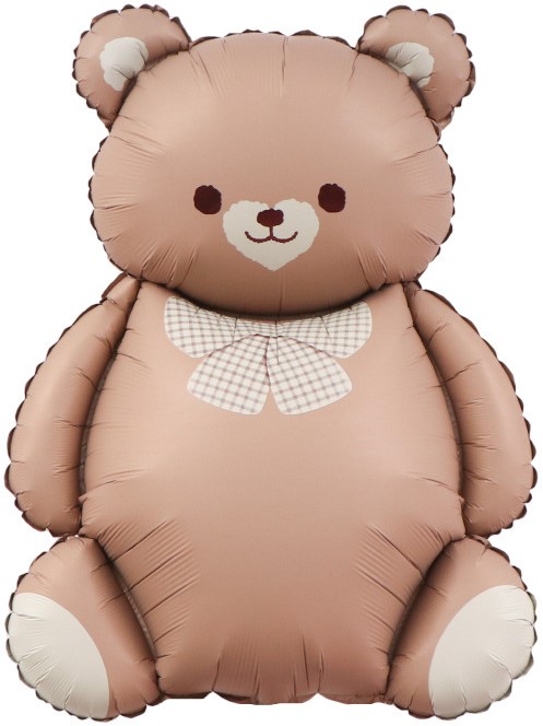 Falali (35" -90см) Мишка с бантом Коричневый,1 шт/уп.
