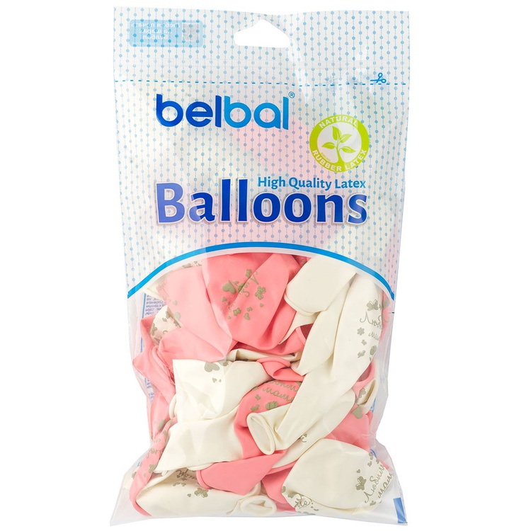 Belbal Шар с рис 14" Любимой маме, 50 шт