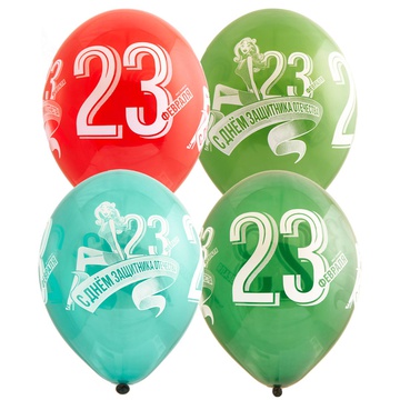 Belbal Шелк ассор 14" 23 Февраля, 25 шт