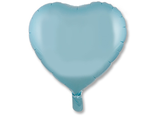 Китай (18" -46см) СЕРДЦЕ  Пастель Blue