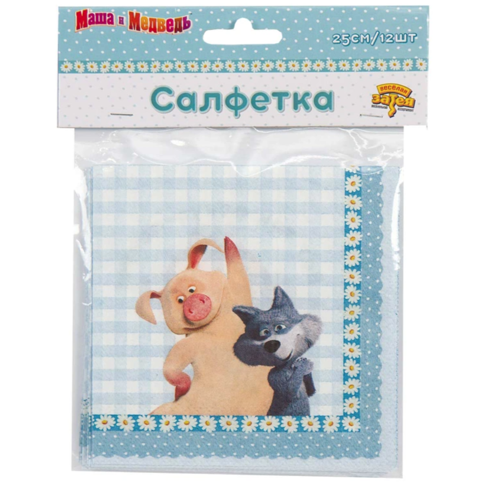 Салфетка Маша и Медведь Ромаш 25см 12штG