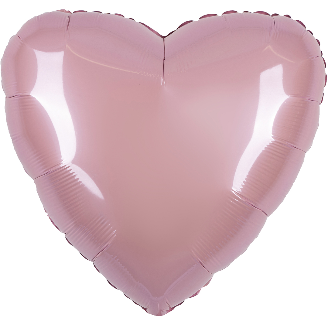 FlexMetal (9" -23см) СЕРДЦЕ Пастель Pink, 5 шт/уп