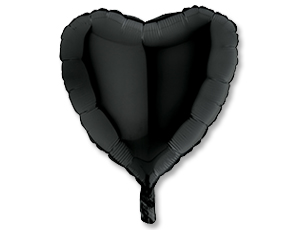 Grabo (36" -92см) СЕРДЦЕ  Пастель Black, 1 шт/уп