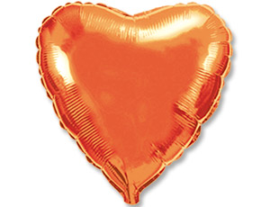 FlexMetal (18" -46см) СЕРДЦЕ Металлик Orange