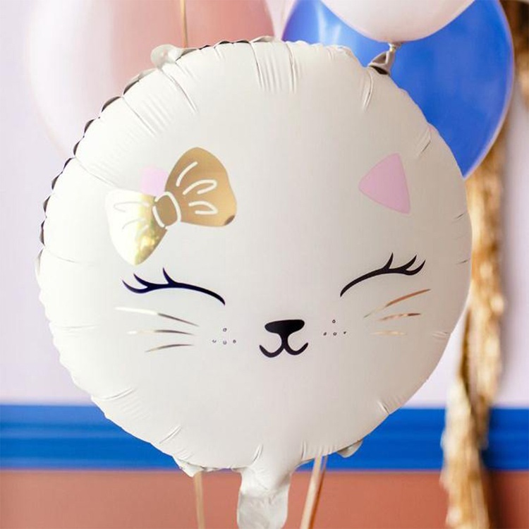 ПД (18" -46см) Киска с бантиком White, 1 шт/уп