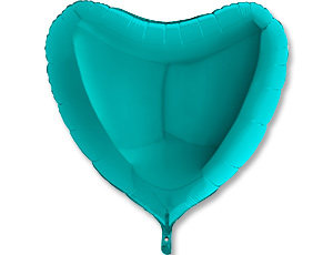 Grabo (36" -92см) СЕРДЦЕ  Металлик Tiffany, 1 шт