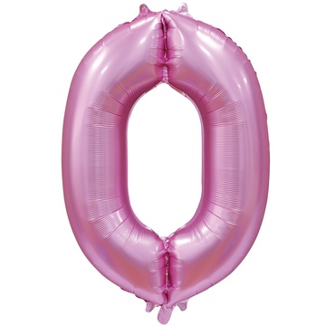 Китай ЦИФРА 0 40" Сатин Pink, 1 шт