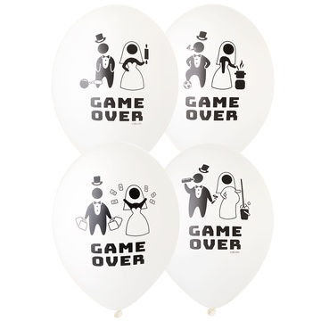 Belbal Шар с рис 14" Game over, 50 шт