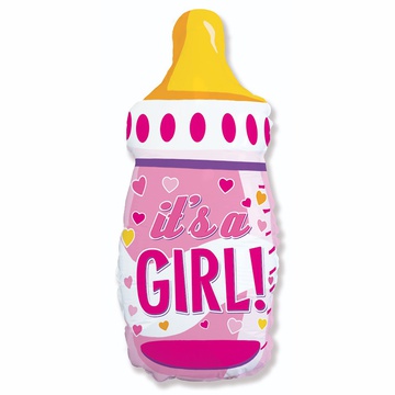 FlexMetal (31" -79см) Бутылка IT'S A GIRL розовая, 1 шт