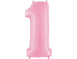 Grabo ЦИФРА 1 40" Пастель Pink, 1 шт