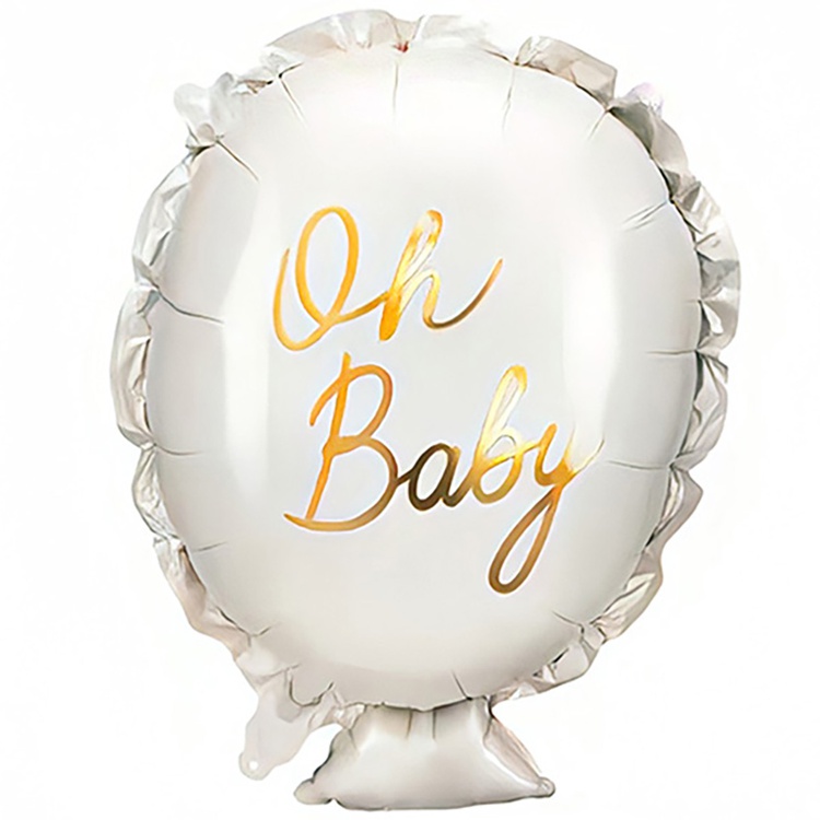 К ФИГУРА (25" -64см) BABY Шарик белый, 1 шт/уп
